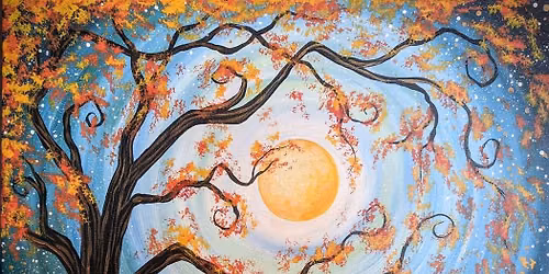 Sip & Paint 'Autumn Moonlight Delight' with us!