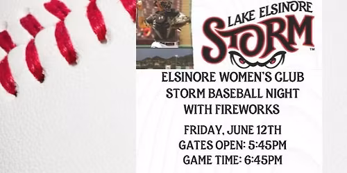 EWC Storm Baseball Night with Fireworks!