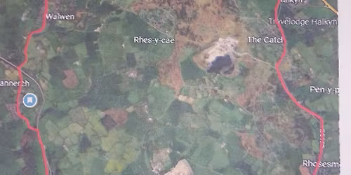 Brynford community council and Whitford yfc illuminated tractor run