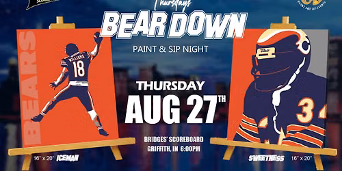 Bear Down Martini Thursday Paint & Sip Night at Bridges