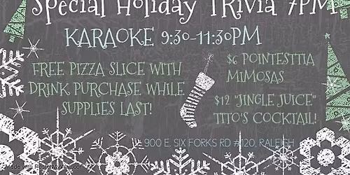 HOLIDAY PARTY, TRIVIA & KARAOKE!