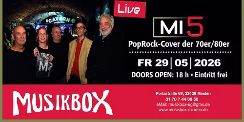 FR 29.05. | MI 5 - PopRock-Cover der 70er\/80er