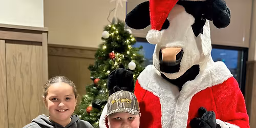 Pictures with the Santa Cow!