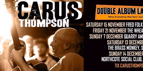 Carus Thompson - Double Album Launch - MELBOURNE