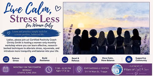 Live Calm, Stress Less for WOMEN ONLY