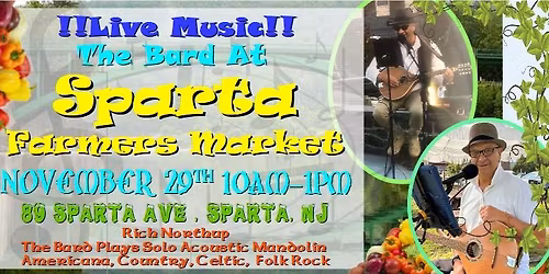 BRRRRR.......SPARTA FARMERS MARKET WITH THE BARD..........BRRRR!!!
