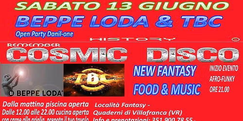 HISTORY REMEMBER COSMIC DISCO - TBC - BEPPE LODA intro DANIL-ONE