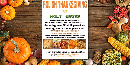 Polish Thanksgiving Food Sale