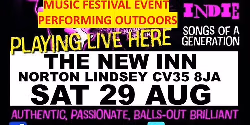 England's Dreaming Perform at The New Inn, Norton Lindsey Festival