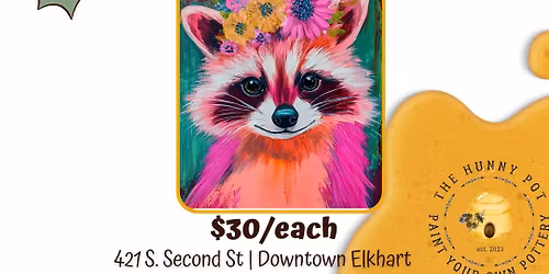 \ud83e\udd9d Cutie Patootie Raccoon Canvas Class \ud83c\udfa8