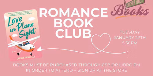 Romance Book Club: Discussing ~ Love in Plane Sight