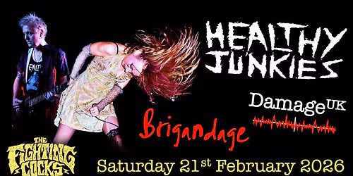 Healthy Junkies with Brigandage and Damage UK at The Fighting Cocks Kingston