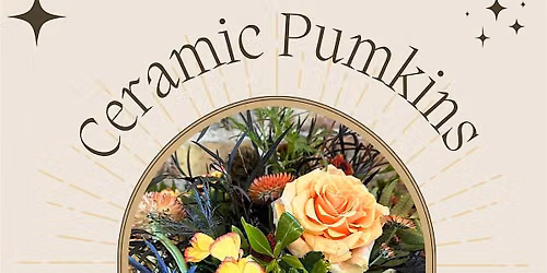 Fall Floral Arrangment in Ceramic Pumpkin
