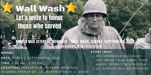 Wall Wash of the Korean War Veterans Memorial, Washington, D.C.