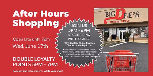 After Hours Shopping with Stable Riding Seminar