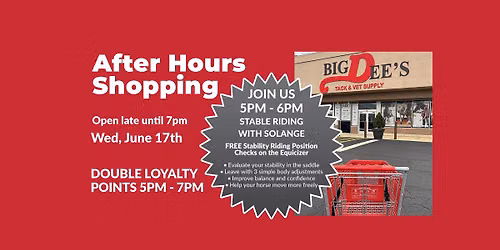 After Hours Shopping with Stable Riding Seminar