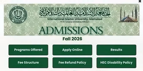 Fall 2026 Admission Open at IIUI