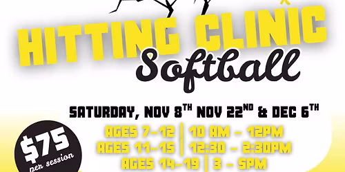 Hitting Clinic (Softball): Ages 7-12