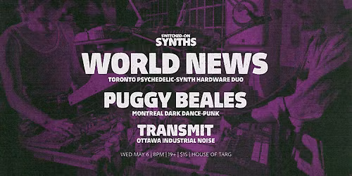 Switched-On Synths: World News + Puggy Beales + Transmit