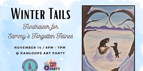 Winter Tails - Acrylic Fundraiser for Sammy's Forgotten Felines