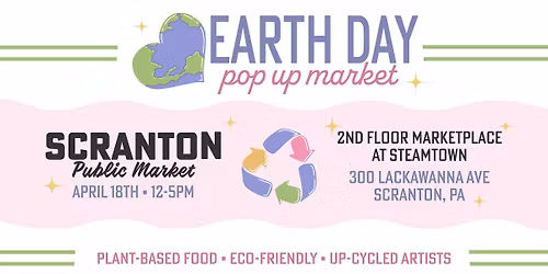 Earth Day Pop-Up Market @ Scranton Public Market. April 18th 12-5pm