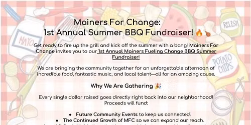 1st Annual Mainers Fueling Change Summer BBQ Fundraiser