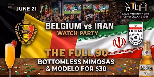 \u26bd Belgium vs Iran Watch Party \u2014 World Cup 2026 | N17 The Lane, Culver City