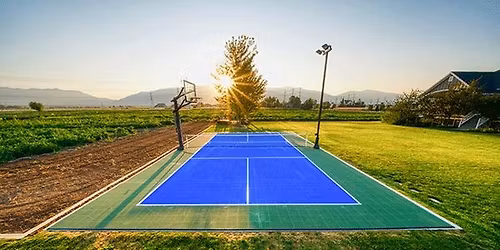 Pickleball Game on the Courts