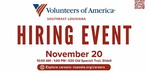 Volunteers of America Southeast Louisiana Hiring Event \u2013 Slidell
