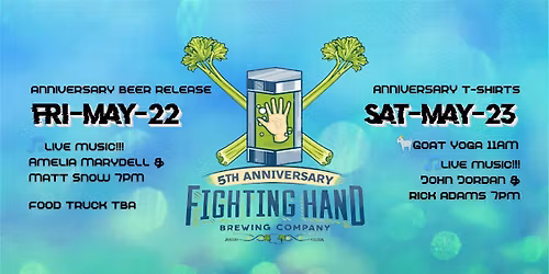 Fighting Hand Brewing's 5TH ANNIVERSARY - Live Music & Beer Release