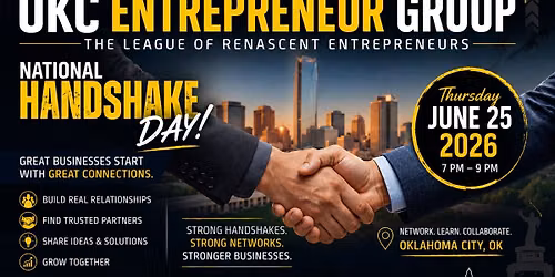 National Handshake Day at OKC Entrepreneur Group Meetup
