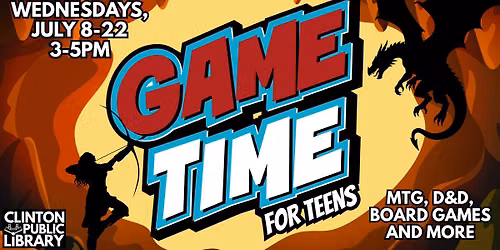 Teen Open Game Play at the Clinton Public Library