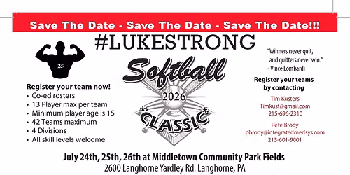 9th Annual LUKESTRONG Softball Classic