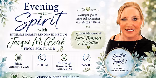 An Evening with Spirit  with Jacqui McGleish - UK Medium