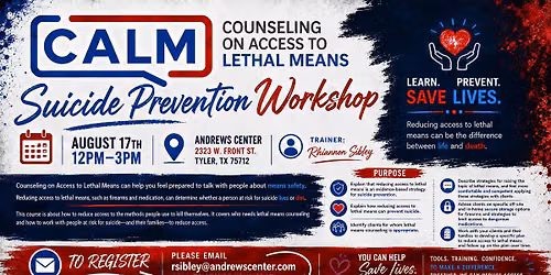 CALM Training - Reducing Access to Lethal Means