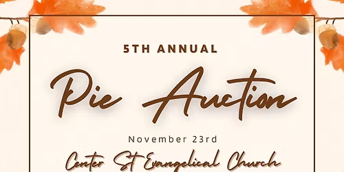 5th Annual Pie Auction