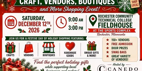 Rochester's Holiday Craft, Vendors, Boutiques and More Shopping Event