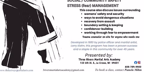 Three Rivers Martial Arts Academy Women Initiating Safe Environments 8-week Course, July 7-Aug 25