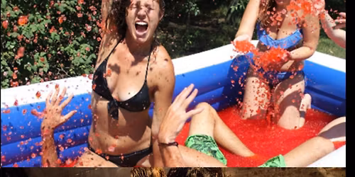 Jello Wrestling! Find the Coin!