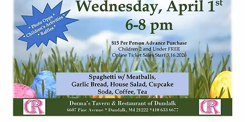 Spaghetti Dinner with the Easter Bunny