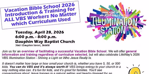 VBS 2026 Introduction and Training