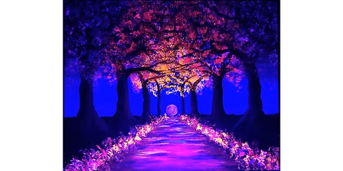 Blacklight Blossoms Aglow  - Paint and Sip in Norfolk | Classpop!\u2122