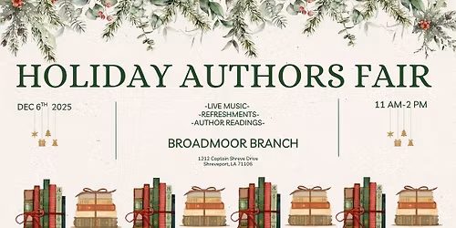 Holiday Author Fair at the Broadmoor Branch