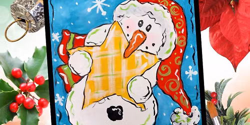 Family Instructed Paint "Snowman with Star"