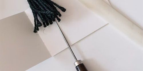Experimental brushes and handmade sketchbooks workshop