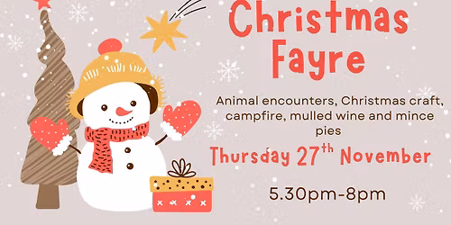 Animal encounters, crafts and more as part of  Tongwynlais Christmas  Fayre 
