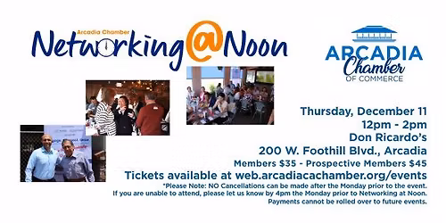 December Networking@Noon at Don Ricardo's!