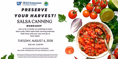 Salsa Canning Workshop- Fort Walton Beach, FL