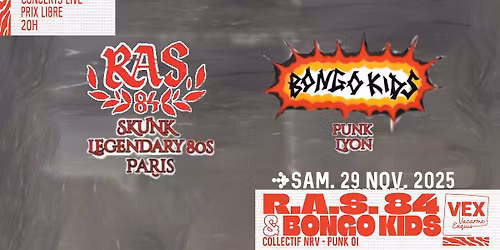 R.A.S. 84 & Bongo Kids au Vacarme Exquis - Concerts live - Collectif NRV - Punk Oi