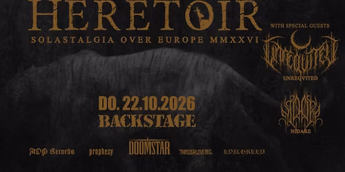 HERETOIR | SOLASTALGIA OVER EUROPE MMXXVI" TOUR 2026 | BACKSTAGE M\u00dcNCHEN 2026